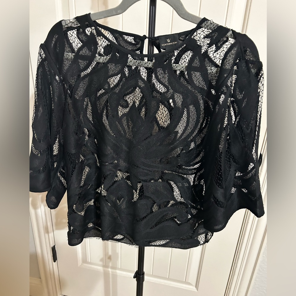 Black lace top